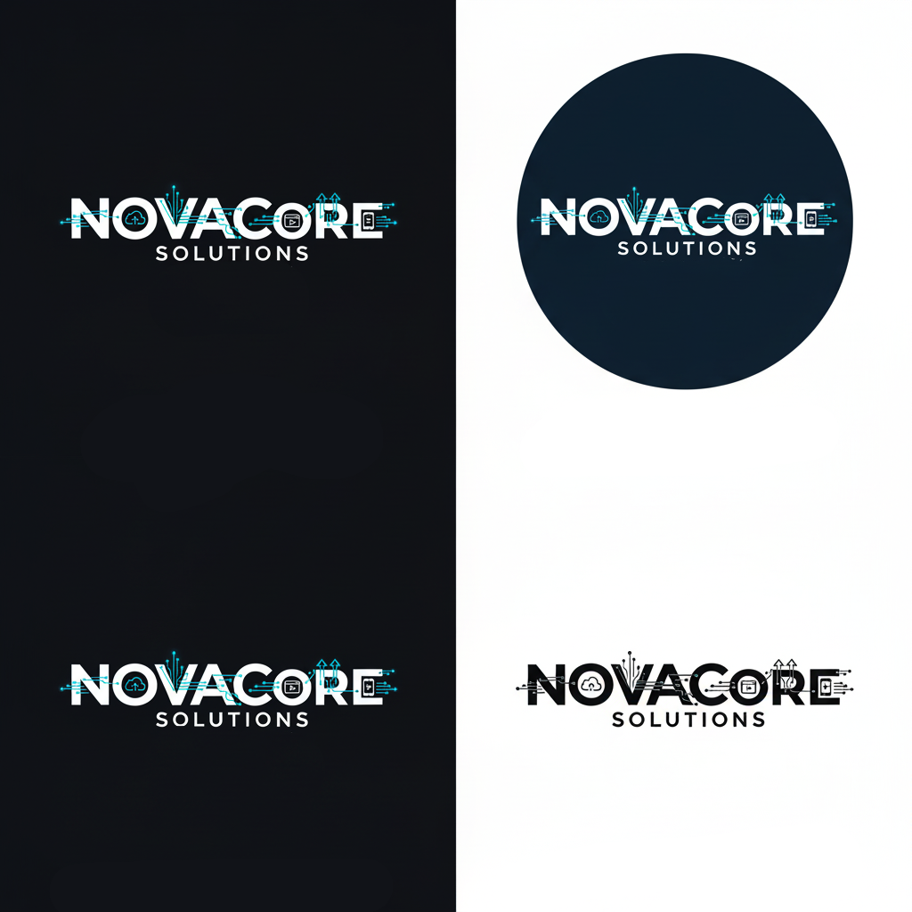 Versiones del logo Novacore